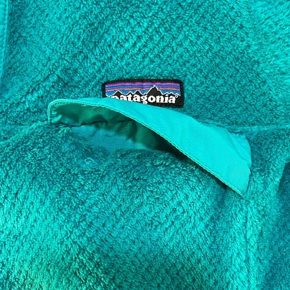Patagonia Re-Tool Snap- T Aqua Turquoise Fleece Jacket Women’s size S - Picture 7 of 16